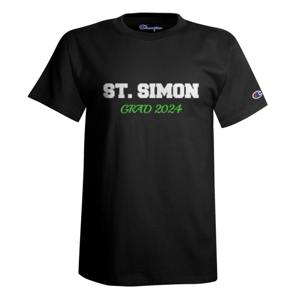 Screen Print "ST SIMON 2024 SIGNATURES ON BACK" Champion TShirt GRADWEAR