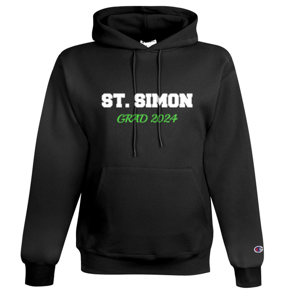 Screen Print "ST SIMON 2024 SIGNATURE ON BACK" Champion Hoodie GRADWEAR